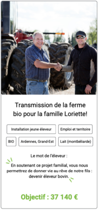 Fiche projet - Transmission de la ferme bio pour la famille Loriette