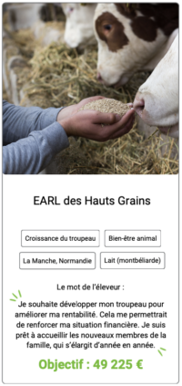 Fiche projet EARL des Hauts Grains